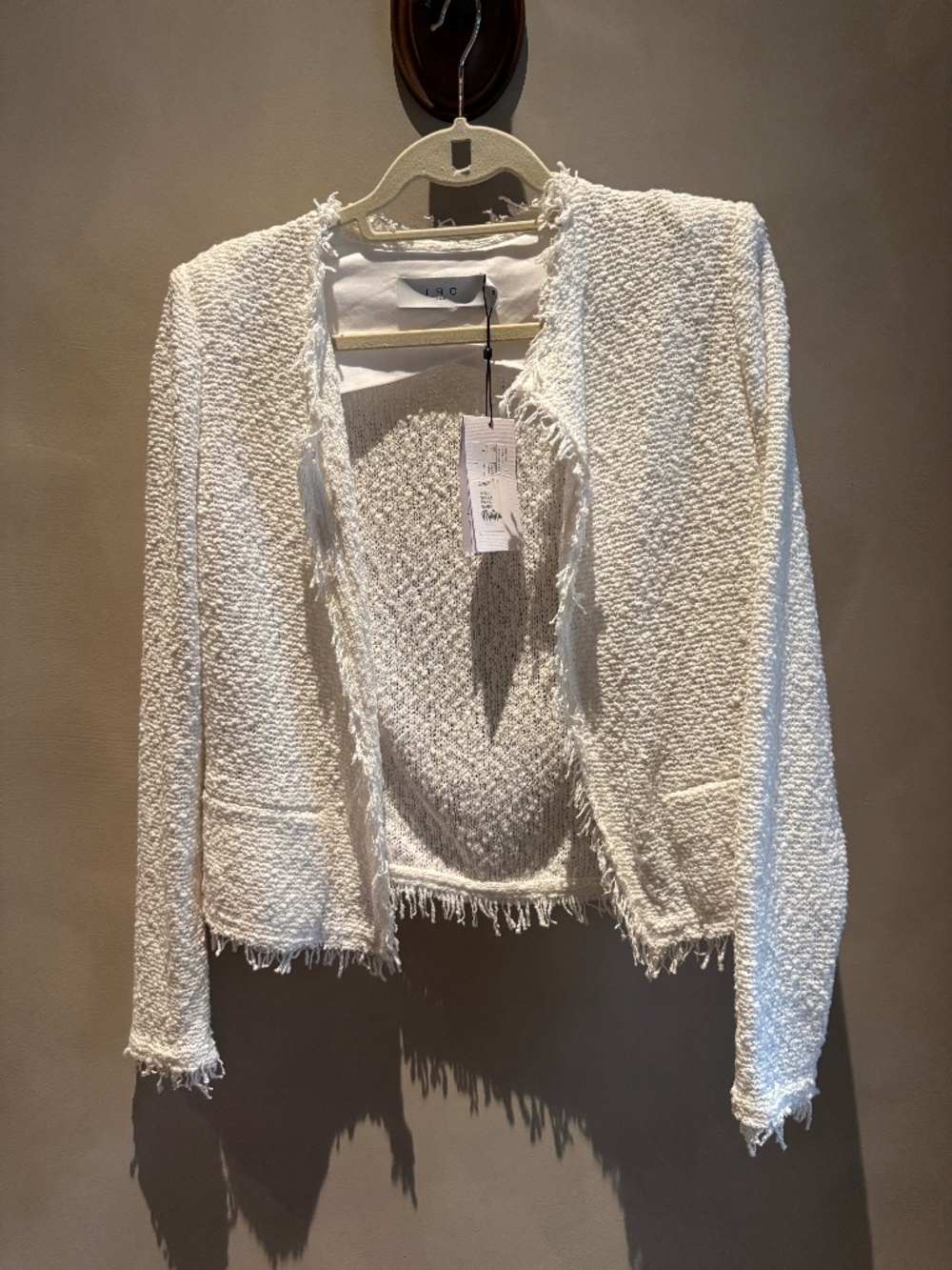 IRO PARIS White Textured Shavani Jacket